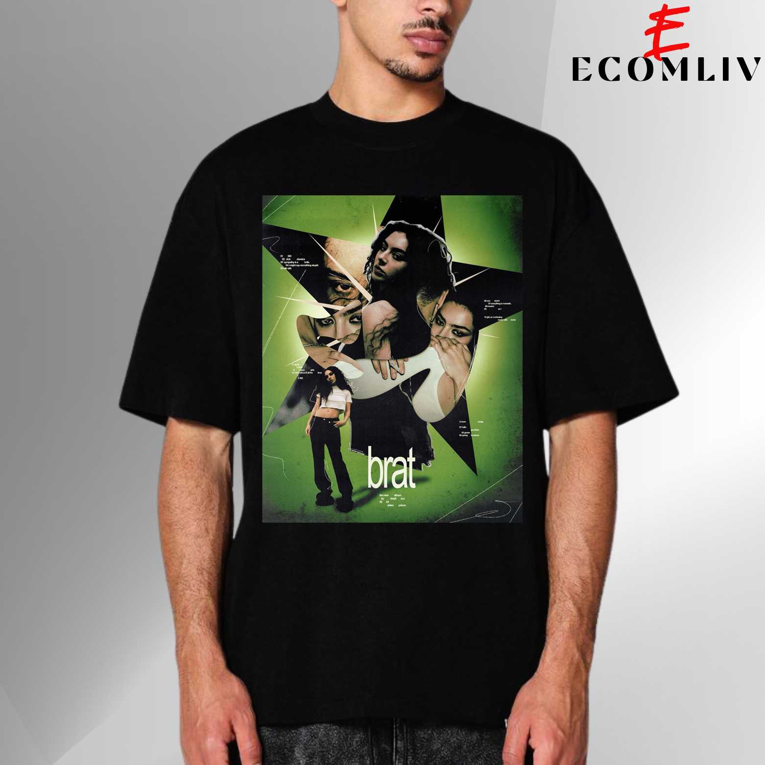Charli Xcx Brat Album Unisex Tee, Pop Graphic Shirt, Streetwear T Shirt
